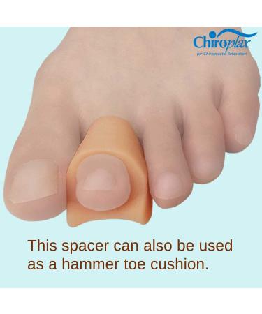 Chiroplax Gel Toe Spacers Separators - Bunion Relief & Toe Straightener - 6 Pack (Regular Size, Beige) - Buy Online on GoSupps.com