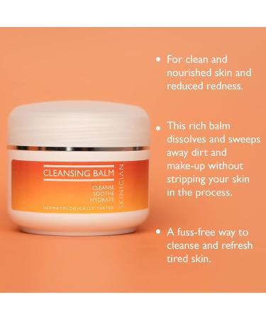 SKINICIAN Cleansing Balm - Soothing Cleansing Balm Enriched with Avocado Oil Jojoba Oil Almond Oil - Makeup Remover Cleansing Balm - Dermalogically Tested - Vegan & Cruelty Free (100ml) with Spatula - Buy Online on GoSupps.com