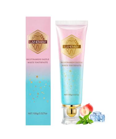 Niacinamide Whitening Toothpaste for Adults with Sensitive Teeth Enamel Protection 24-Hour Fresh Breath Gently Whitens Teeth and Promotes Oral Health Freshens Breath 3.52 oz (1)