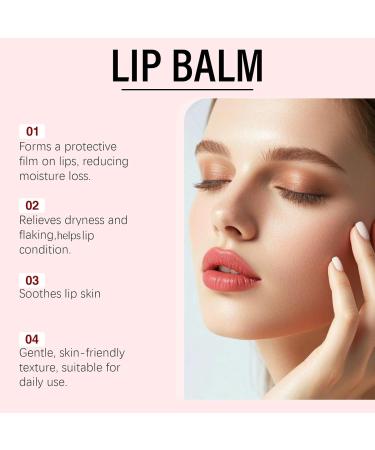 WRANBAO Lip balm moisturizing cares for dry and cracked lips cares for lip wrinkles nourishing and moisturizing nonstick colorless lip balm with buildable tint 2 pieces - Buy Online on GoSupps.com