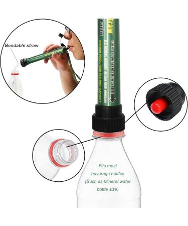 Mini Portable Outdoor Water Filter - 2000L Capacity 99.99% Bacteria Removal for Camping Hiking Trekking and Travel - Emergency Water Preparation - Green 1 Pack - Buy Online on GoSupps.com
