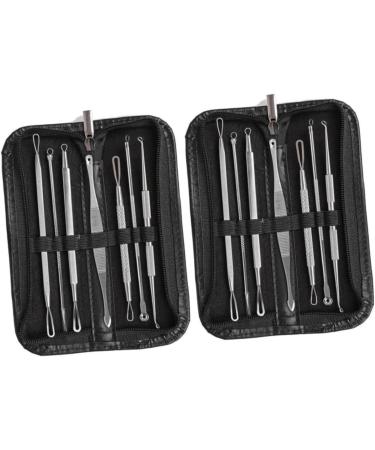 WOONEKY 14 Pcs Blackhead Extractor Blackhead Removal Tool Extractor Tools Comedone Extractor Silver - Buy Online on GoSupps.com