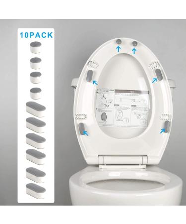 10-Piece Universal Toilet Seat Bumpers with 2 TPE Pads | Strong Adhesive | Ideal for Home, Hotel, Hospital - Buy Online on GoSupps.com