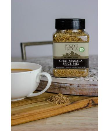 Pride of India Chai Masala Mulling Spice Mix Gourmet Spice Mix for Teas & Coffee Caffeine Free Authentic Mulling Spice Blend Vegan & Gluten-Free - Easy to Store 7oz. Medium Dual Sifter Jar - Buy Online on GoSupps.com