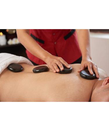 Bacaby 8Pcs Large Basalt Hot Stones Set for Professional or Home Spa - Relaxing, Healing, Pain Relief - Buy Online on GoSupps.com