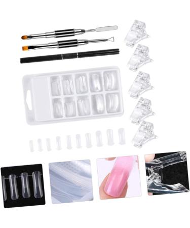 Housoutil 1 Set Nail Extension Manicure Gel Nail Molds Diy Nail Tips Quick Building Nail Tool Nail Builder False Nail Molds Nail Art Tools Nail Set French Plastic White - Buy Online on GoSupps.com