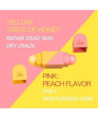 Heart Shaped Dual-use Lip Balm Stick - Honey & Peach | Moisturizing Lip Care in Red Gift Box | Perfect Gifts for Loved Ones - Buy Online on GoSupps.com
