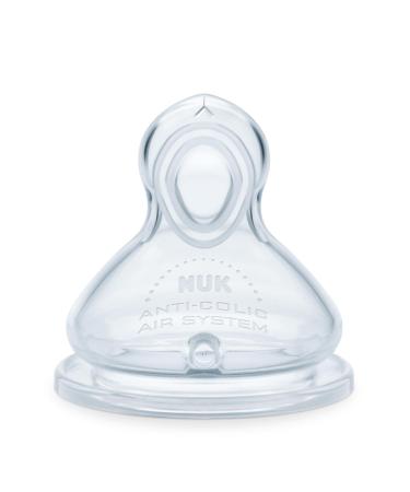 NUK Smooth Flow Nipples (2 pack) (0-6 month) Clear