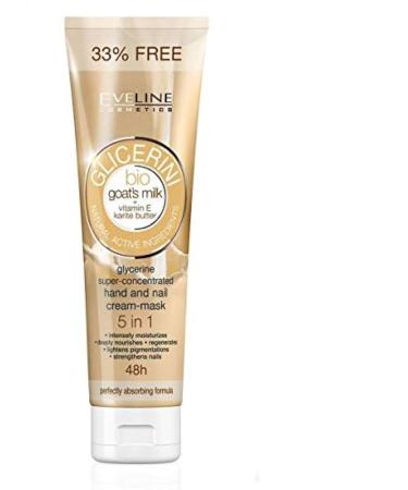 Eveline Glycerine Hand And Nail Cream Mask 5 In 1 Organic Goat's Milk And Vitamin E 100ml