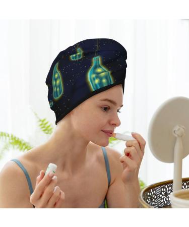 Buy Under The Night Sky Coral Velvet Dry Hair Cap | Perfect for Travel Pool Parties and Home Use - International Shipping Available - Buy Online on GoSupps.com