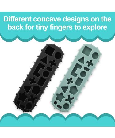 2 Pack PRONY Silicone Teething Toys for Babies 6+ Months - Sensory Teethers for Toddler Boys and Girls - Remote Shaped Teether Set - Buy Online on GoSupps.com