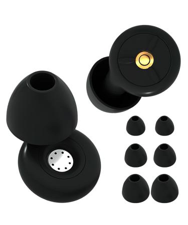 Ear Plugs for Noise Reduction Lihobi Super Soft Reusable Silicone Earplugs for Sleeping Concerts Work Study - 6 Ear Tips in S M L with Case 30dB High Fidelity Hearing Protection