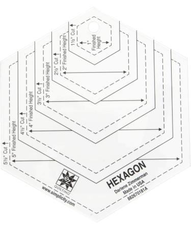 Wrights EZ International 882670181A Hexagon Clear Rotary Cutting Shapes - Buy Online on GoSupps.com
