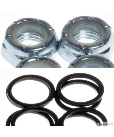 Dime Bag Hardware Skateboard Truck Axle Washers (Speed Rings) Nuts for Speed Bearing Performance