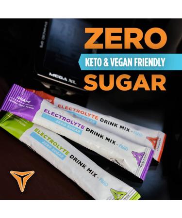 Fluid Tactical Zero Sugar Keto Electrolyte Powder Hydration Packets - Variety 25 Count - Made in USA - Buy Online on GoSupps.com