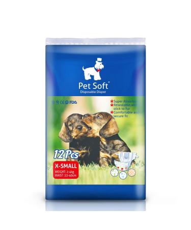 PET soft disposable dog diapers for bitches 36 pieces high-suction cat dogs diapers for bitches incontinence heat urinary tract (XS 36) XS 36.0