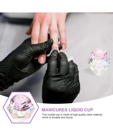 FRCOLOR Glass Nail Dish monomer bowl diamond Bowl bowl White Glass Dappen Dish 5.5x5.5cmx3pcs Pinkx3pcs - Buy Online on GoSupps.com