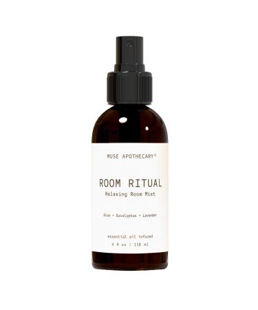 Muse Apothecary Room Ritual - Aromatic and Relaxing Room Mist 4 oz Infused with Natural Essential Oils - Aloe + Eucalyptus + Lavender Aloe + Eucalyptus + Lavender 4 Fl Oz (Pack of 1)