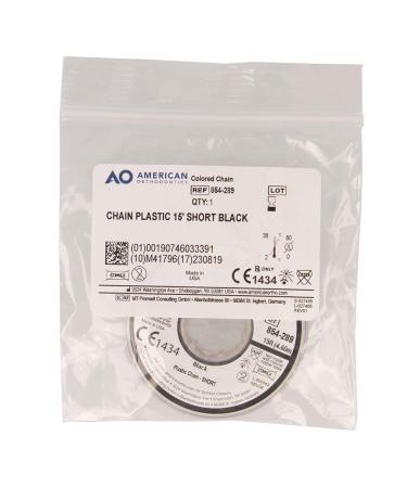 American Orthodontics Plastic Chain 15 ft | Short Black Non-Latex | Medical Grade USA Made | Hypo-Allergenic & Stain Resistant - Buy Online on GoSupps.com