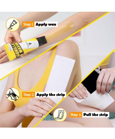 Gorilla Ready-to-Use Cold Waxing Kit - Effective Hair Removal for Body Face Bikini Legs & Armpits | 5.29 oz | Ideal for Women & Men - Shop Worldwide - Buy Online on GoSupps.com