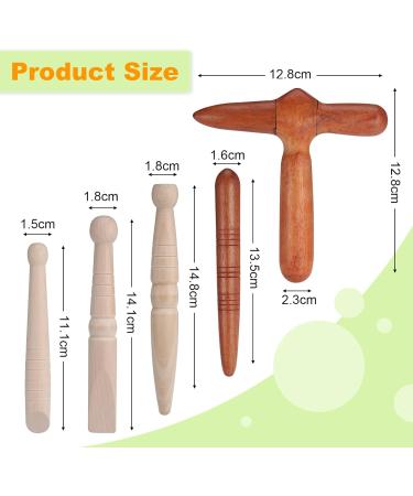 Yimomoyi Massage Wood Acupressure Pen | Trigger Point Massager for Pain Relief & Relaxation - Perfect for Shoulder Back & Leg Therapy - Buy Online on GoSupps.com