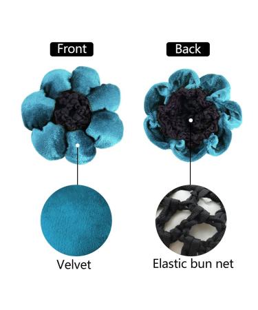NAIHOD 4 Pcs Crochet Hair Bun Cover Net - Women Elastic Hair Snood for Styling & Decoration | Professional Hair Accessories - Buy Online on GoSupps.com