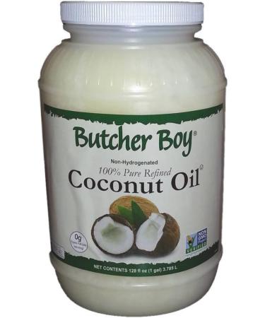 Butcher Boy 76F 100% Pure Refined Coconut Oil - 1 Gallon (128 Fl Oz) - Premium Quality for Cooking & Skin Care - International Shipping Available - Buy Online on GoSupps.com