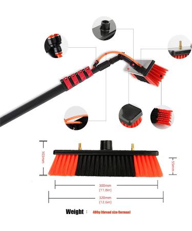 Window Cleaning Poles 3.6-11M Telescopic Brush Water Fed Telescopic Brush Water Fed Pole Kit Window Cleaning Pole Extendable Cleaner Conservatory Roof For Photovoltaic Panel Cleaning Trucks 24ft/7.2m 1 - Buy Online on GoSupps.com