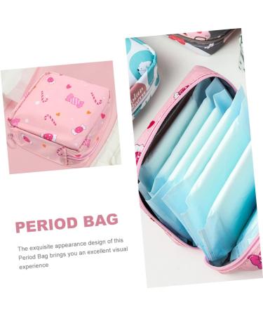 Plafope Women's Bandage Personal Bag - 4 Piece Period Pillow & Menstrual Container Set | Stylish & Functional Travel Solution - Buy Online on GoSupps.com