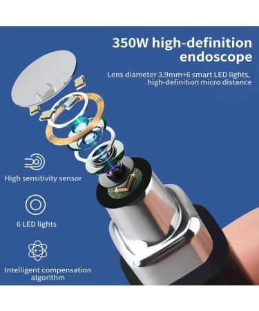 Buy Shkalacar WiFi Ear Wax Removal Otoscope - 3.9mm Camera Intelligent Temp Control Compatible with Android - Safe Ear Cleaner (Black) - Buy Online on GoSupps.com