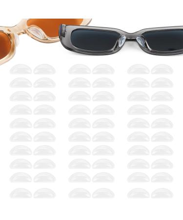 30 pairs of glasses nose pads silicone D-shaped nose pads glasses self-adhesive anti-slip comfortable glasses pads transparent nasal cushion glasses for full frame glasses sunglasses
