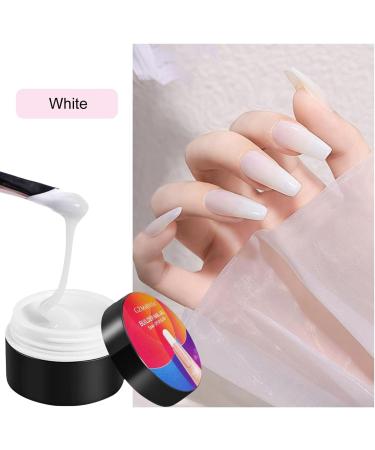 GZMAYUEN White Builder Gel for Nails 15 ml Nail Extension Builder Gel UV Gel Nail Extension Nail Art Manicure White UV Fibreglass Nail Gel for Nail Studio - Buy Online on GoSupps.com