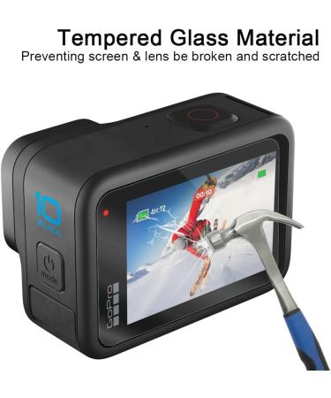 Taisioner Screen Protector for GoPro HERO 11/10/9 Black - Tempered Glass Protective Foils with Lens Cover Kit - Buy Online on GoSupps.com