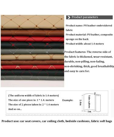 Premium Faux Leather Fabric for Upholstery - Soft Vinyl Cloth Litchi Texture 1.4x10m Black - Ideal for Car Interiors & DIY Projects - Buy Online on GoSupps.com