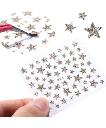 10 Sheets Star Nail Art Sticker Decals - 3D Self-Adhesive Nail Sliders for Glittery DIY Manicure | Colorful Nail Art Supplies - Buy Online on GoSupps.com