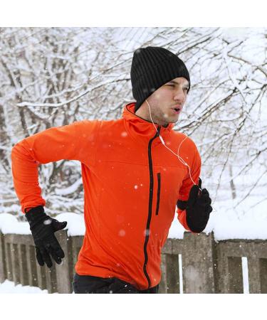 OZERO Knit Beanie Winter Hat - Thermal Polar Fleece Snow Skull Cap in Black - Buy Online on GoSupps.com