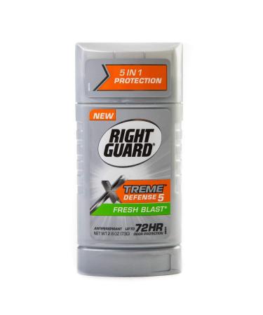 Right Guard Xtreme Invisible Solid Anti-Perspirant/Deodorant  Fresh Blast with Power Stripe for Men  2.6 oz (Packaging May Vary) Fresh 2.6 Ounce (Pack of 1)
