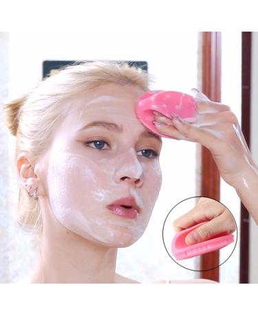 Yeadmal Silicone Facial Cleaning Brush 2-Part Soft Face Scrubber for Women | Pink & Purple Face Brush for Deep Cleaning - Buy Online on GoSupps.com