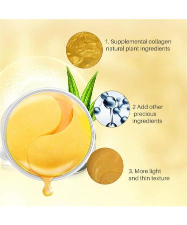 Gold Hydrogel Eye Mask Pads - 60 St. Collagen Gel for Dark Circles & Puffiness | Anti-Aging Korean Formula - Buy Online on GoSupps.com