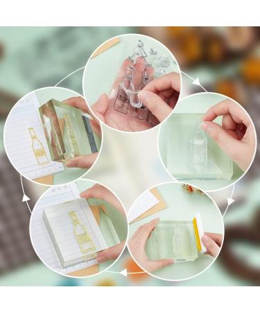 GlobleLand Clear Silicone Stamp for Scrapbook, Tea & Coffee Stains Background Design - 4.3 x 6.3 Inch - Buy Online on GoSupps.com