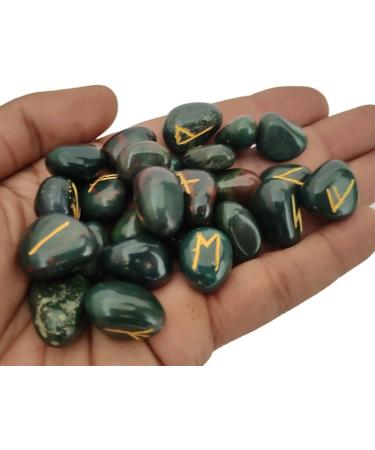 Sharvgun Blood Stone Rune Set 25 pi ces avec tableau en bois MDF runique grav lettrage symbolique pa en velours noir/rouge pochette incluse bo te-cadeau - Buy Online on GoSupps.com