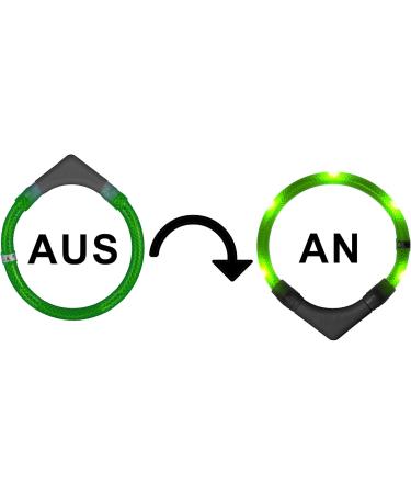 Leuchtie Luminous Elbe Easy Charge LED Collar for Dogs - Waterproof USB Rechargeable 25h Bright Light Size 47.5 Sun Yellow - Perfect for Small Medium & Large Dogs - Buy Online on GoSupps.com