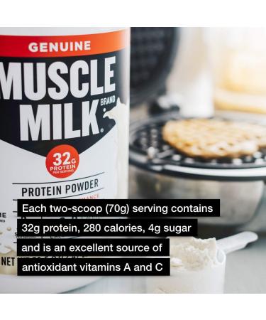 Muscle Milk Genuine Protein Powder Banana Cr me 2.47 Pound 16 Servings 32g Protein 2g Sugar Calcium Vitamins A C & D NSF Certified for Sport Energizing Snack Packaging May Vary Banana Cr me 2.47 Pound (Pack of 1) - Buy Online on GoSupps.com