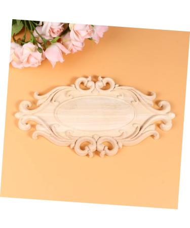 Alipis 1pc Decor Furniture Center Applique Carved Corner Onlay Wood Onlay Frame Modeling Dressing Table - Buy Online on GoSupps.com