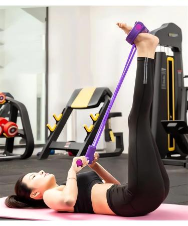 21 Fitness Resistance Bands - 4 Tube Pedal Ankle Puller - New Sit-Up & Stretch Rope with Handles for Arm Weight Exercises - Purple Workout Equipment 2023 - Buy Online on GoSupps.com