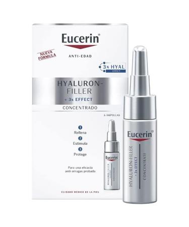 Eucerin Hyaluron-Filler Concentrate Anti-ageing day cream with 3x Effect formula 6 * 5ml For Visibly Smoother Radiant and Younger Looking Skin