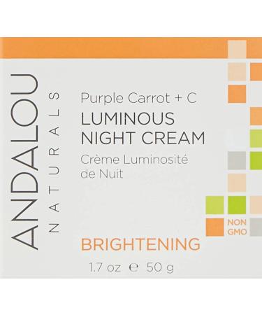 Andalou Naturals Purple Carrot + C Luminous Night Cream 1.7 oz - Brightening Skin Treatment - Buy Online on GoSupps.com