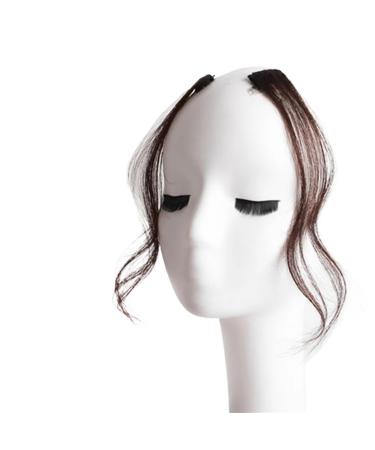 Bangs 2 PCS Set Long Side Air Bangs Wavy Curly Clip in Bangs Hair Pieces for Women Front Side Bangs for Daily Use for Women Curved Bangs for Daily Wear (Color : #22)