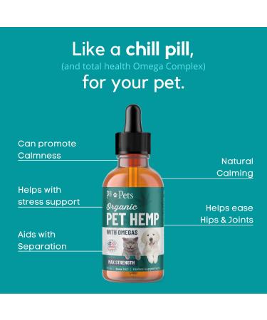 PB Pets Hemp Oil for Dogs and Cats - USA Made - Anxiety & Pain Relief - Omega Complex - Arthritis Support - Buy Online on GoSupps.com