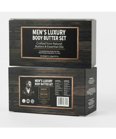 Body Butter for Men Set of 2 Shea Cologne and Cocoa King Set Body Moisturizer for Men. - Buy Online on GoSupps.com